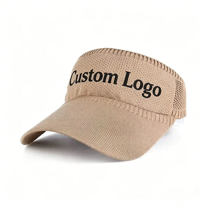 Cotton Mesh Sun Visor Hat with Wind Bug Deflectors Custom Logo Wholesale