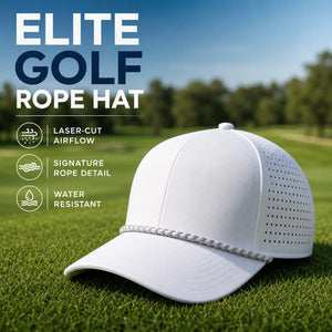 Polyester Cotton Custom Water Resistant Golf Perforated Cap Sport Hat