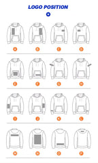 Custom 500gsm Cotton Bamboo Pullover Hoodie Puff Print Embroidery