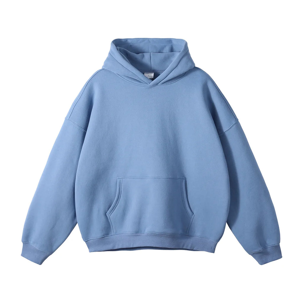 350gsm Polyester Cotton Screen Printing Drop Shoulder Pullover | Wholesale Custom Hoodies