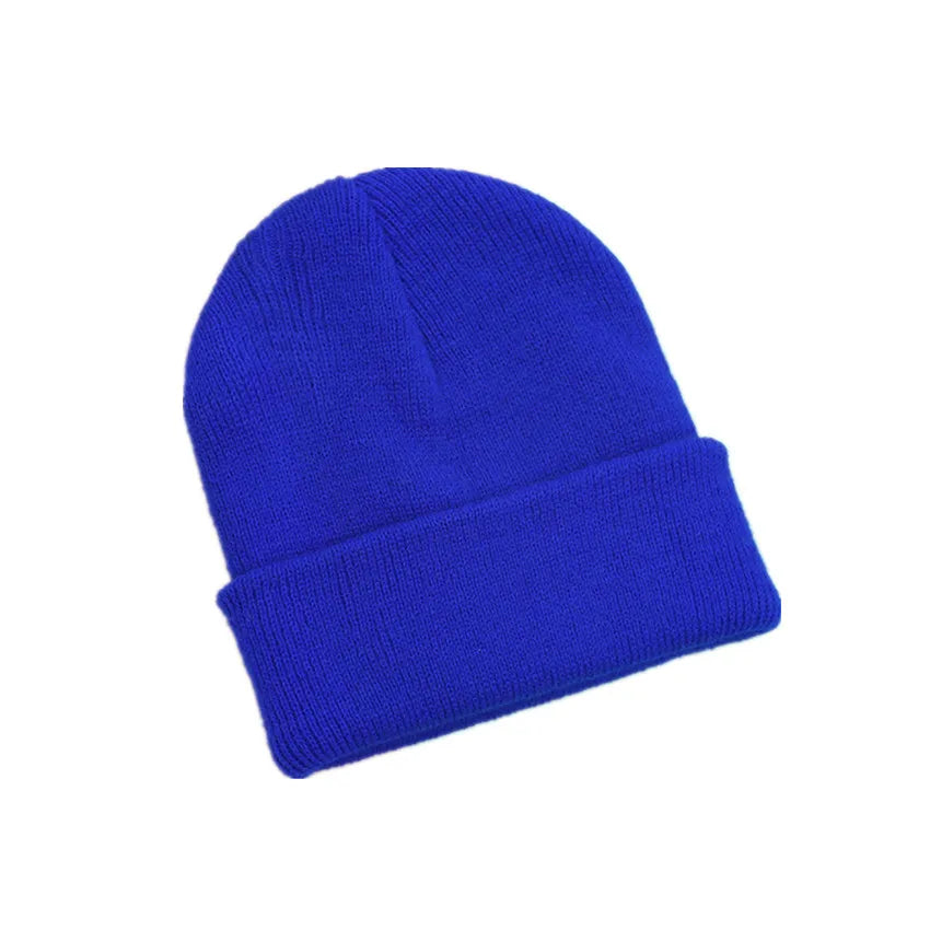 100% Acrylic Jacquard Fabric Custom Logo Striped Winter Ski Traveling Beanie Hats
