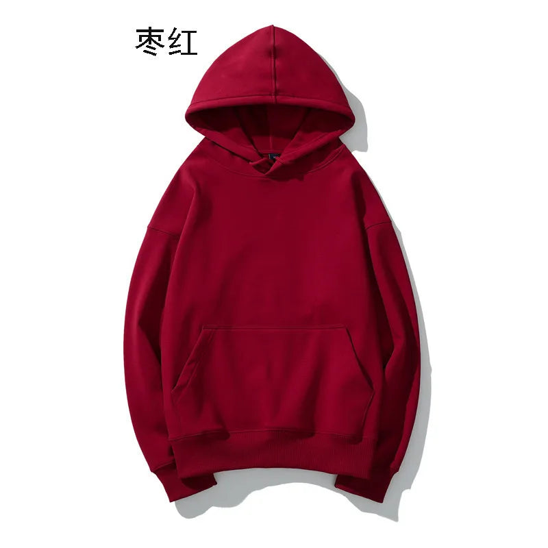 Heavyweight Cotton Brushed Knit Pullover Hoodie
