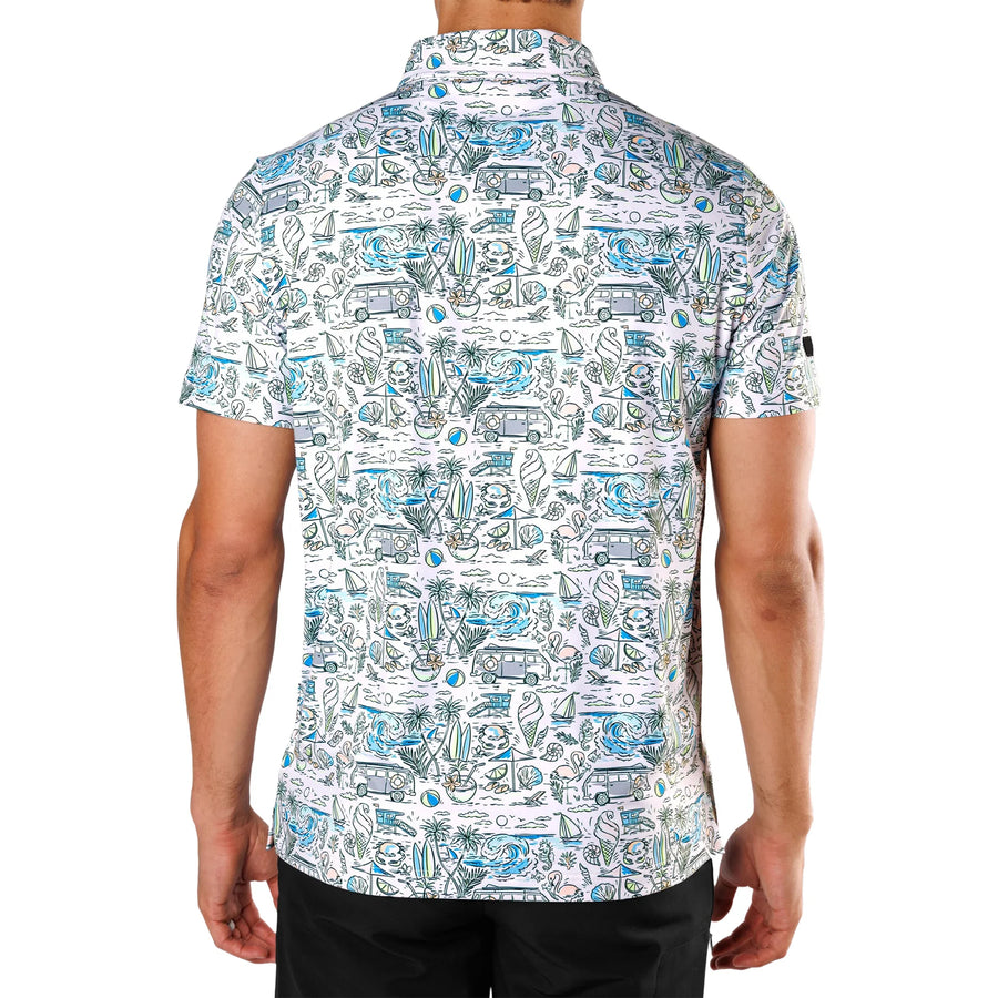 Custom Polyester Spandex Blade Collar Golf Polo Shirt   Factory Sourcing 88% Polyester 12% Spandex 160g Sublimation Custom Polo Shirt