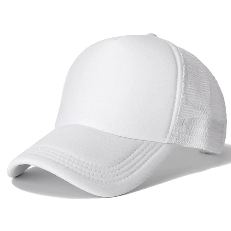 Custom Curved Brim 5 Panel Foam Trucker Cap | 100% Polyester Breathable Unisex Hat | Bulk OEM Wholesale