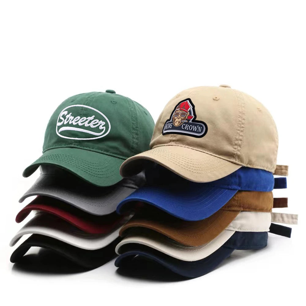 Custom Unstructured 6 Panel Plain Cotton Baseball Cap