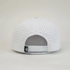 Wholesale 100% Acrylic Laser Cut Perforated Baseball Caps for Alumni Sports Hole Perforations and Rubber Patch Dad Hat