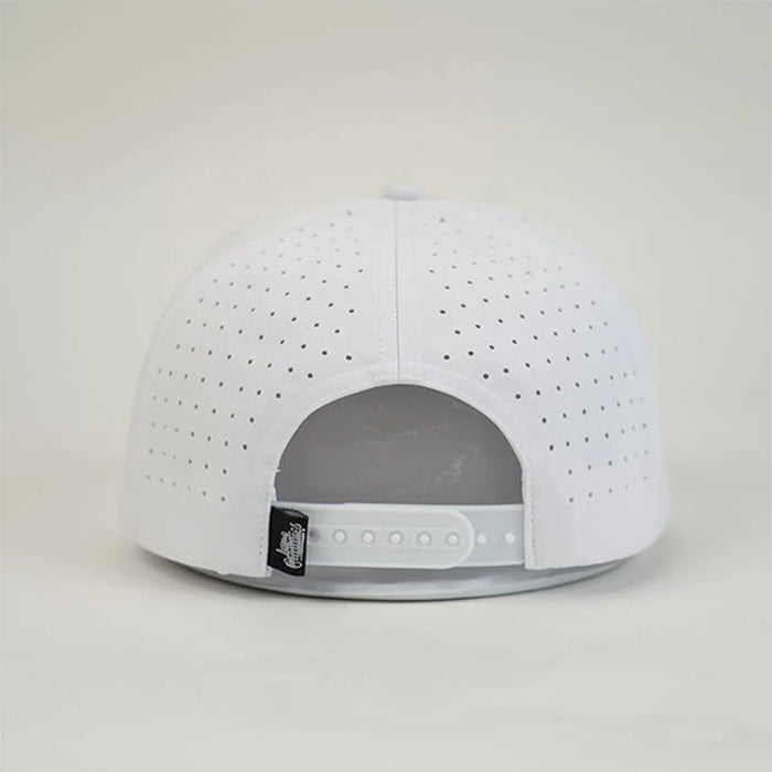 Wholesale 100% Acrylic Laser Cut Perforated Baseball Caps for Alumni Sports Hole Perforations and Rubber Patch Dad Hat
