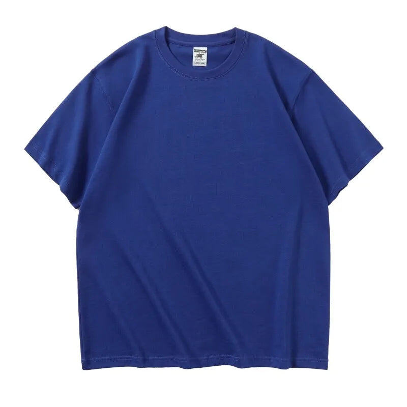 350gsm Sense Heavy Cotton Embossed T Shirts with Custom Embossing Logo for Men