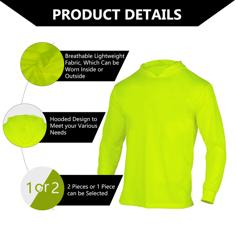 High Visibility Reflective Long Sleeve Construction Safety Hoodie