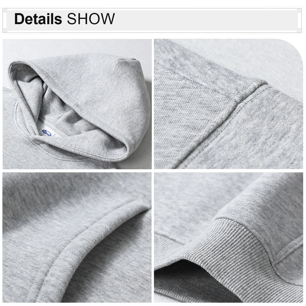 350gsm Polyester Cotton Screen Printing Drop Shoulder Pullover | Wholesale Custom Hoodies