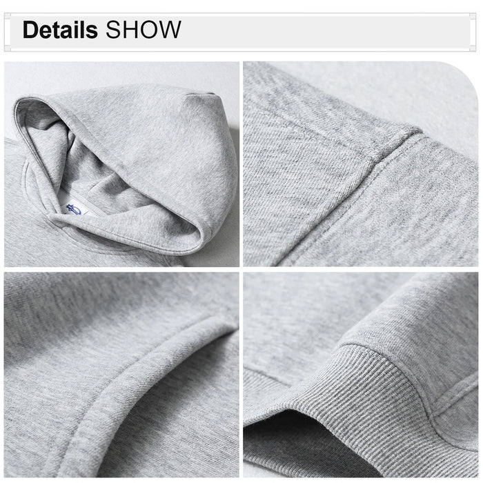 350gsm Polyester Cotton Screen Printing Drop Shoulder Pullover | Wholesale Custom Hoodies