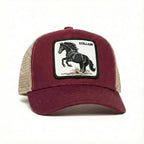 Bulk Burgundy Cotton Mesh Embroidered Patch Trucker Hats for Legacy Sports Clubs