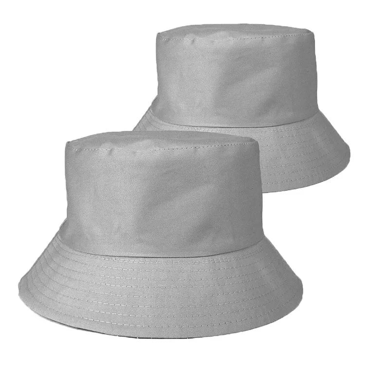 100% Cotton Canvas Embroidered Logo Fisherman Cap | Wholesale Adults Bucket Hats