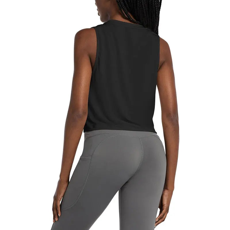 180g Recycle Polyester Lyocell Spandex Custom Gym Yoga Tank Top