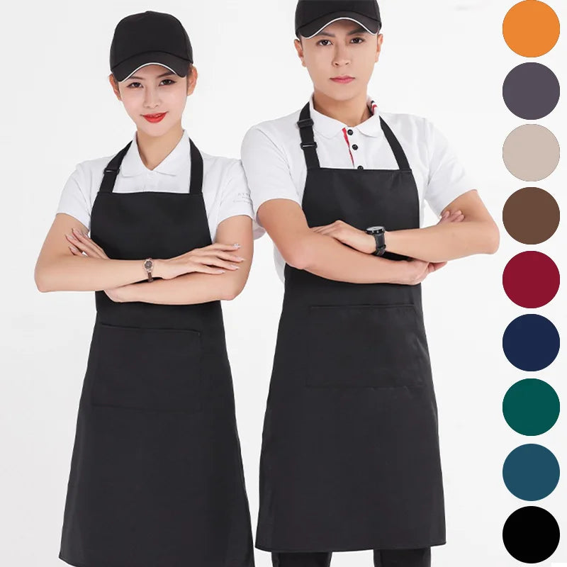 Polyester-Cotton Canvas Reinforced-Stitch Multi-Pocket Boutique Apron