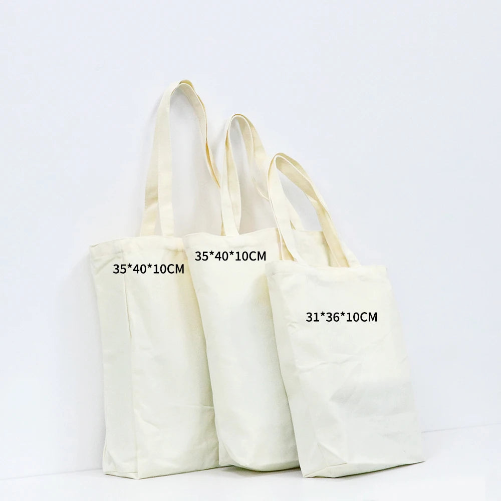 Cotton Canvas Customizable Shoulder Tote Bag