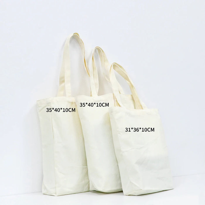 Cotton Canvas Customizable Shoulder Tote Bag