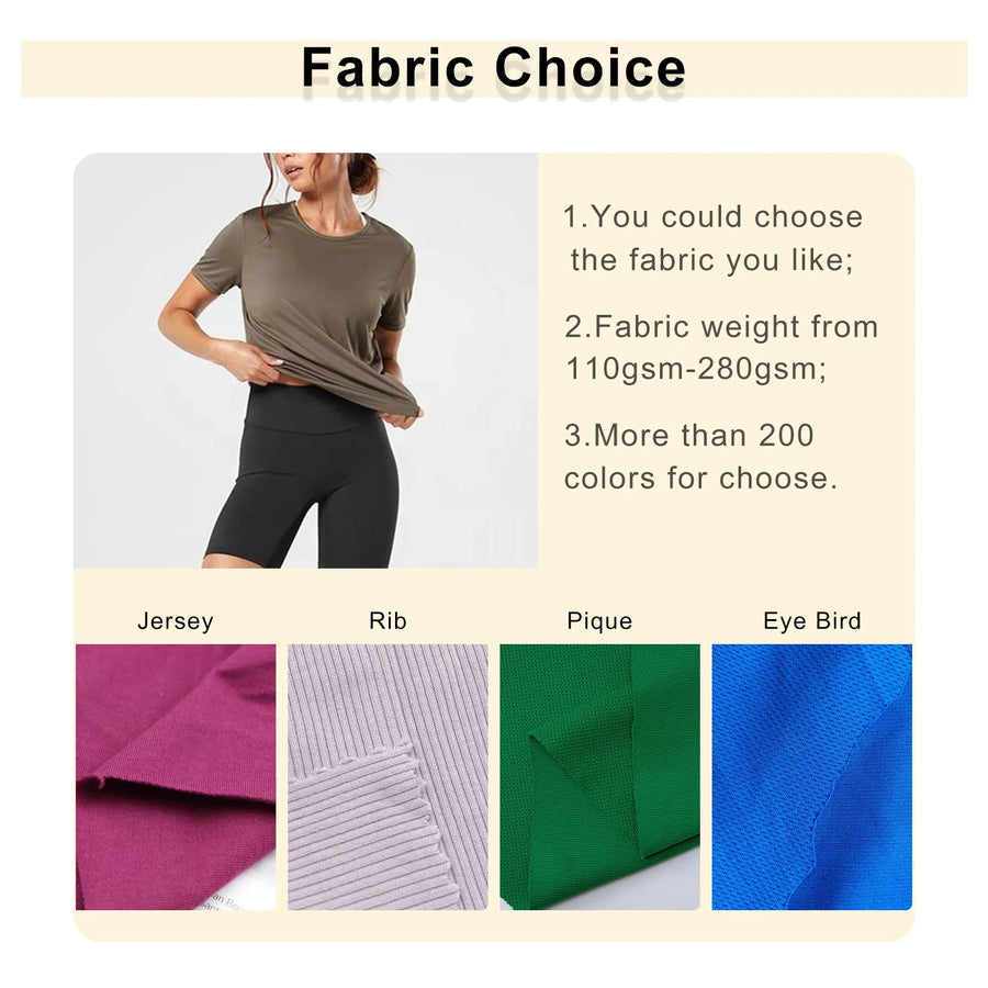 50/50 Blend 110-300GSM Puff Finish Short Sleeve Tshirts Custom Fitness Tops