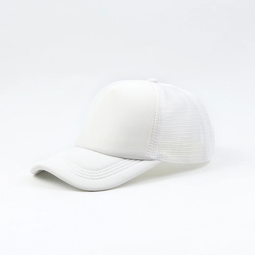 Polyester Cotton Mesh Machine Embroidery 5 Panel Trucker Cap