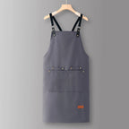 Adjustable Heavyweight Waxed Cotton Canvas Multi-Pocket Work Apron