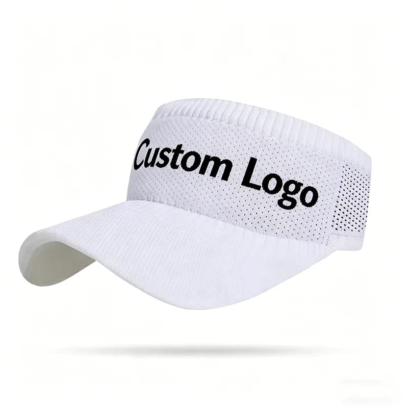 Cotton Mesh Sun Visor Hat with Wind Bug Deflectors Custom Logo Wholesale