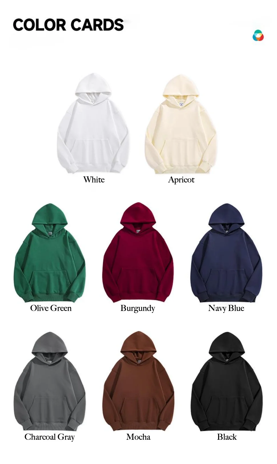 500g Cotton Polyester Blend Heat Transfer Top Custom Hoodie Creation