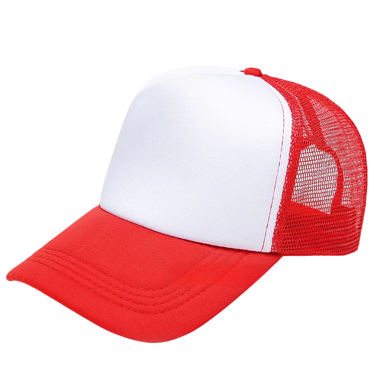 100 Polyester Oxford Five Panel Sublimation Blank Foam Trucker Hat | Wholesale Plain Mesh Caps