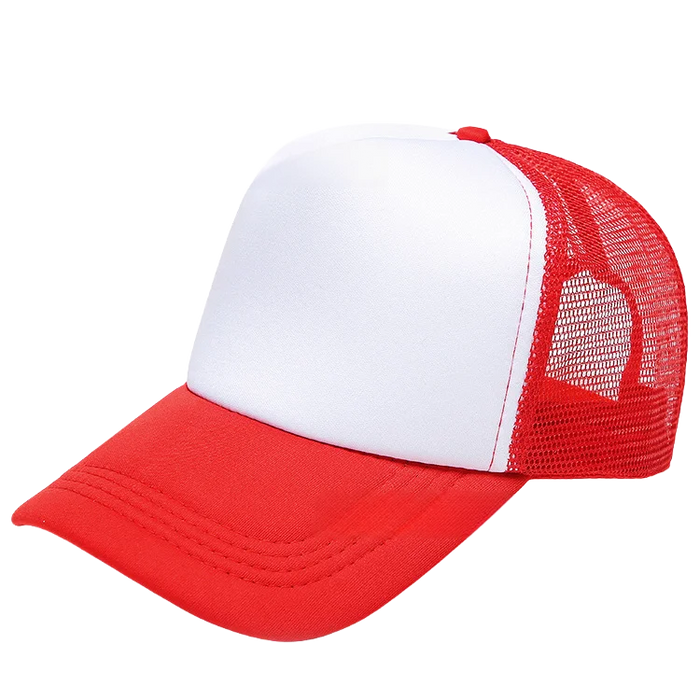 100 Polyester Oxford Five Panel Sublimation Blank Foam Trucker Hat | Wholesale Plain Mesh Caps