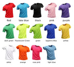 Polyester Quick-Dry Plain-Dyed Running T-Shirt