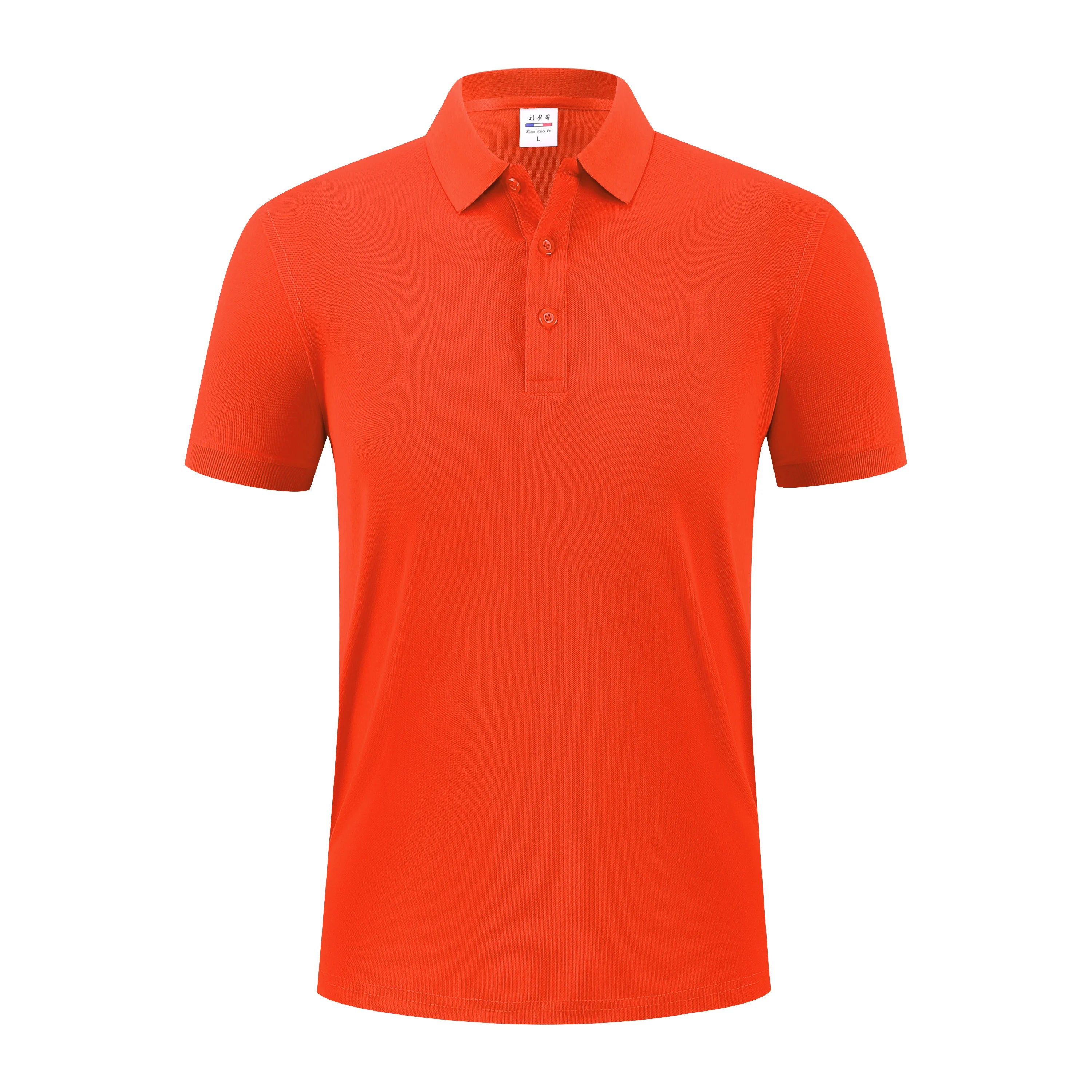 Customization Embroidery Logo 215Grams Knitted Polyester Embroidery Men Polo Shirt Work Uniform Clothes