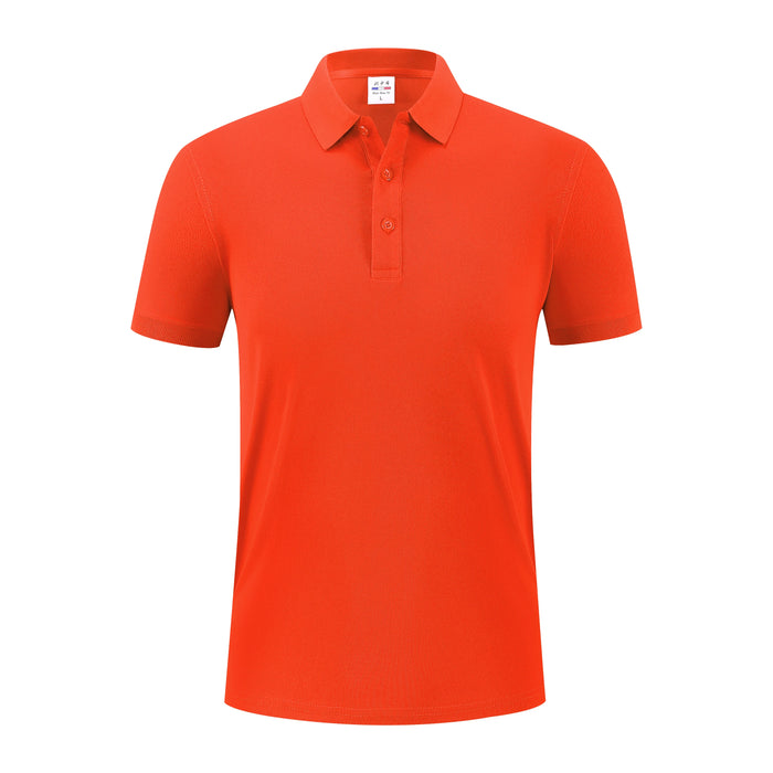 Customization Embroidery Logo 215Grams Knitted Polyester Embroidery Men Polo Shirt Work Uniform Clothes