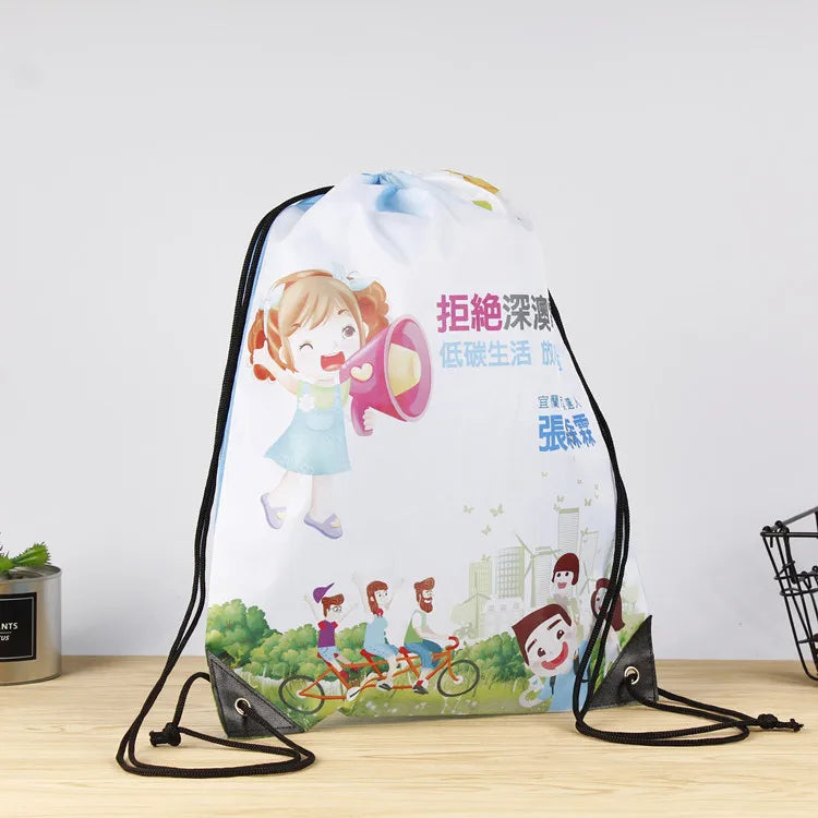 Nylon Sublimation Waterproof Drawstring Bag