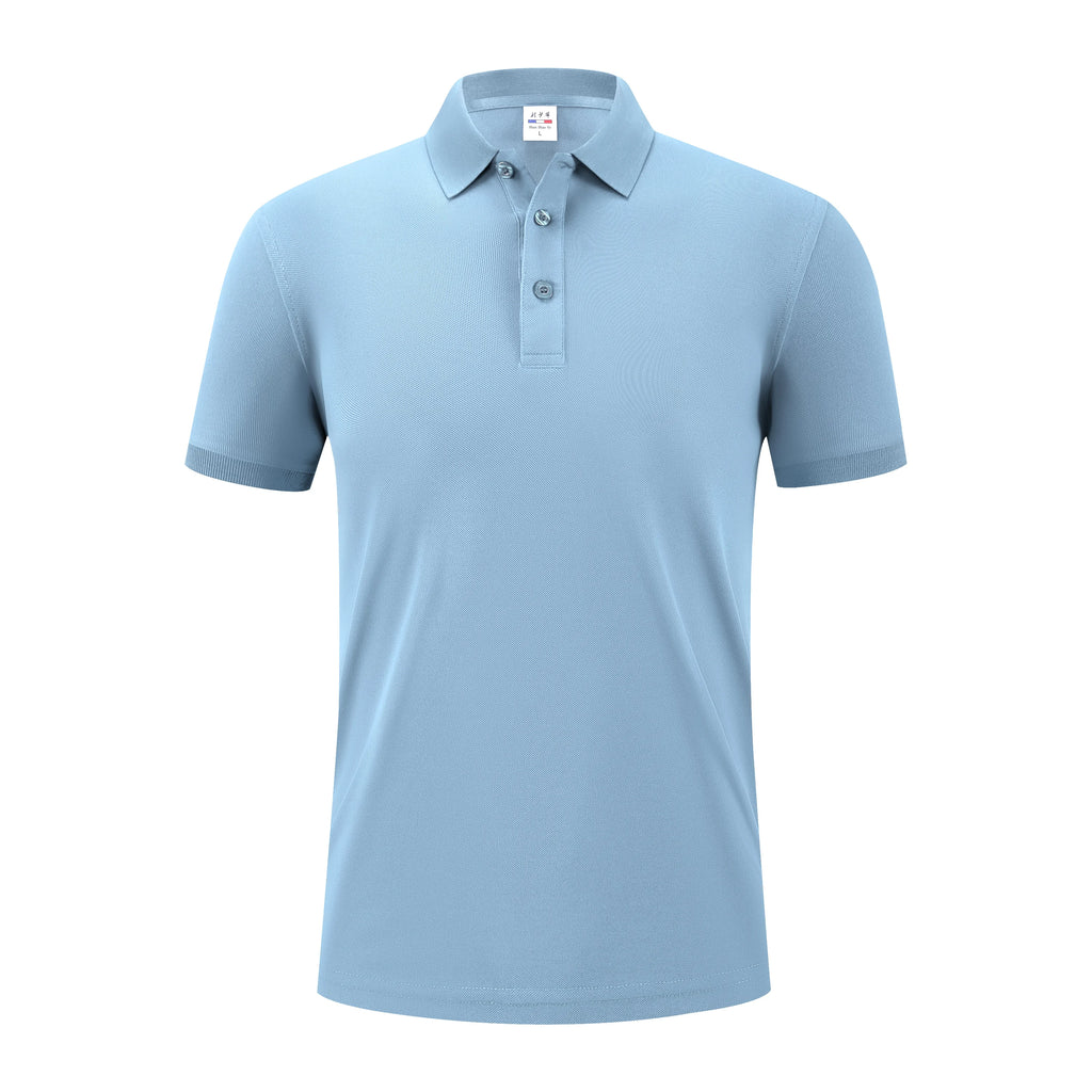Customization Embroidery Logo 215Grams Knitted Polyester Embroidery Men Polo Shirt Work Uniform Clothes