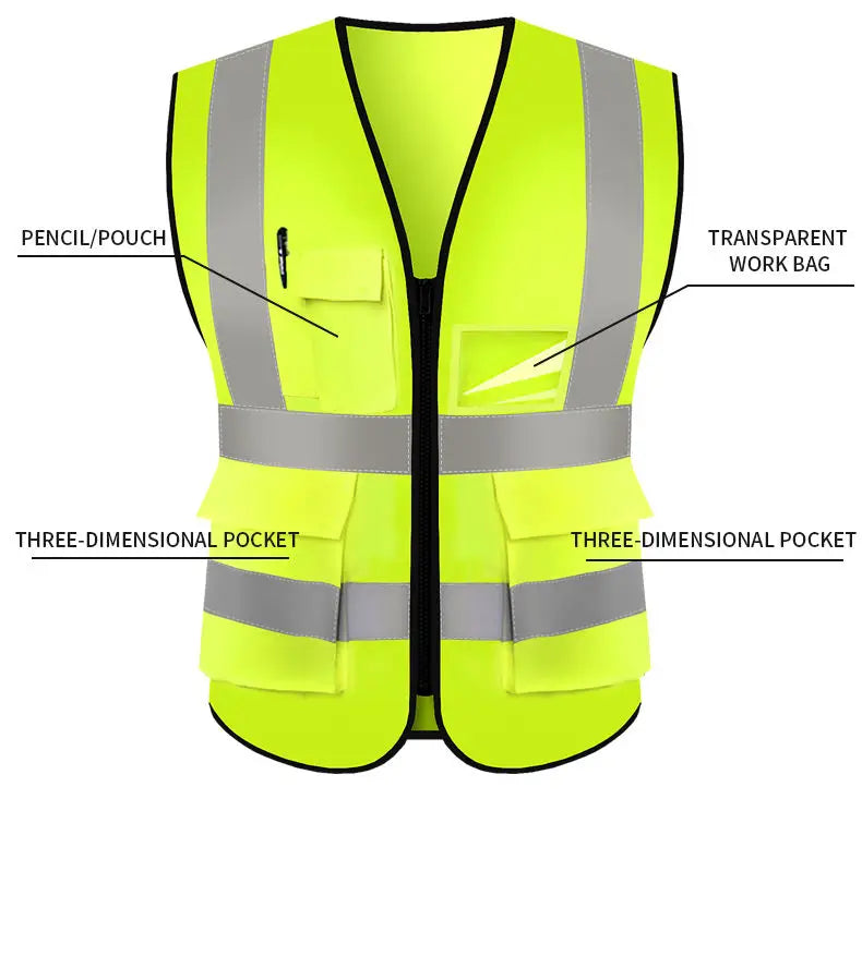 Class 2 Hi-Vis Polyester Mesh Safety Vest | Bulk Custom Logo Workwear Supplier