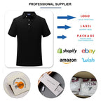 Premium Quality Custom Logo Polo Collar Shirt Nylon Spandex Plain Custom Polo Shirts for Men