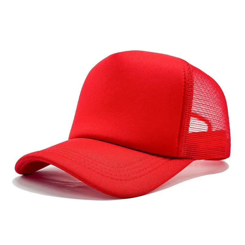 Custom Curved Brim 5 Panel Foam Trucker Cap | 100% Polyester Breathable Unisex Hat | Bulk OEM Wholesale