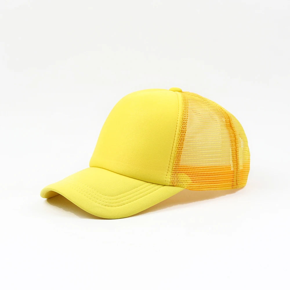 Polyester Cotton Mesh Machine Embroidery 5 Panel Trucker Cap