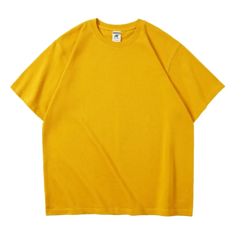 350gsm Sense Heavy Cotton Embossed T Shirts with Custom Embossing Logo for Men