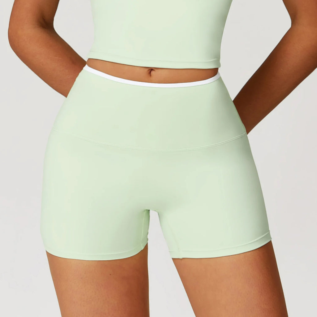 Custom Logo Seamless High Waisted Women Yoga Shorts Activewear