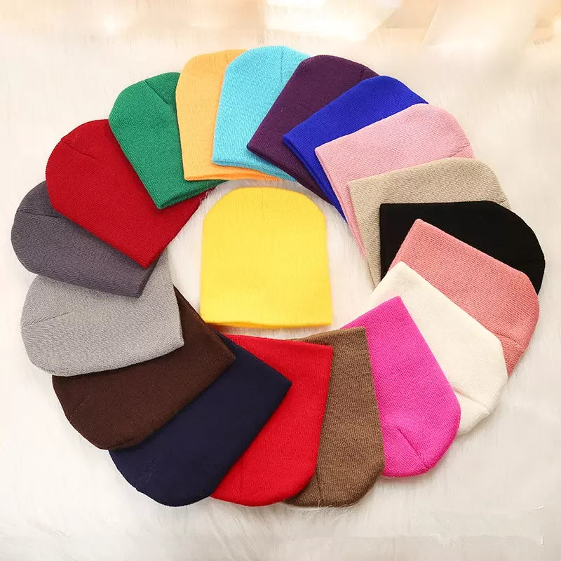 100% Acrylic Jacquard Fabric Custom Logo Striped Winter Ski Traveling Beanie Hats