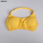 Seamless Ribbed Nylon-Spandex Women's Gym Set 2-Piece Sports Bra and Leggings