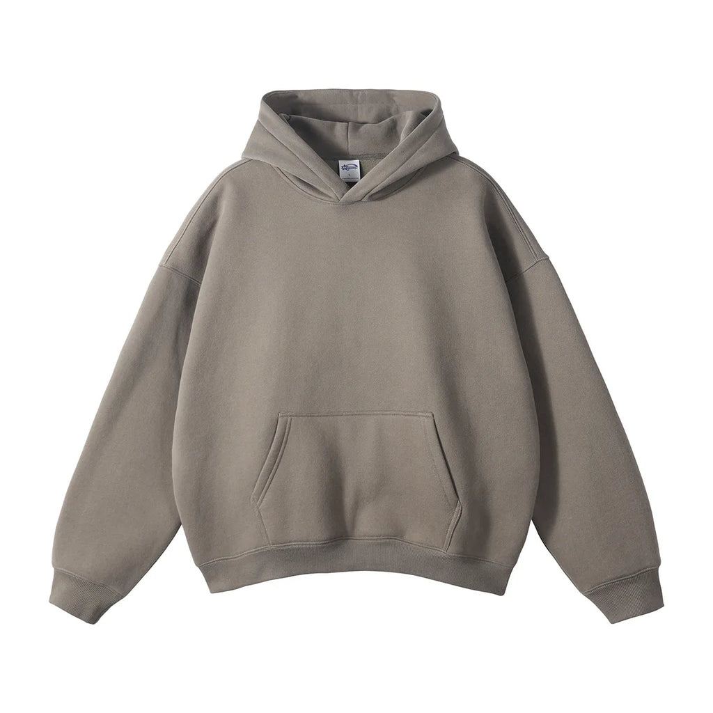 350gsm Polyester Cotton Screen Printing Drop Shoulder Pullover | Wholesale Custom Hoodies