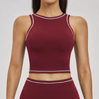 280g Spandex Nylon Four Way Stretch Sports Crop Yoga Tank Tops Build in Bra | Custom Activewear