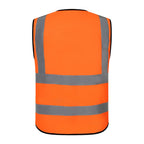 100% Polyester Mesh High Visibility LED Reflective Safety Vest with Utility Pockets