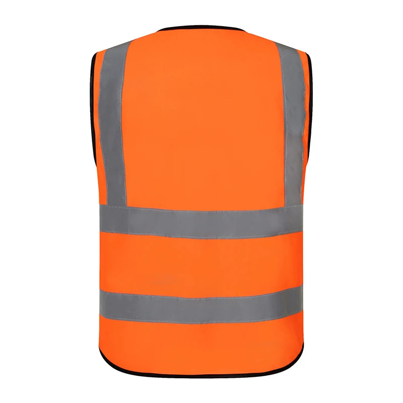 100% Polyester Mesh High Visibility LED Reflective Safety Vest with Utility Pockets