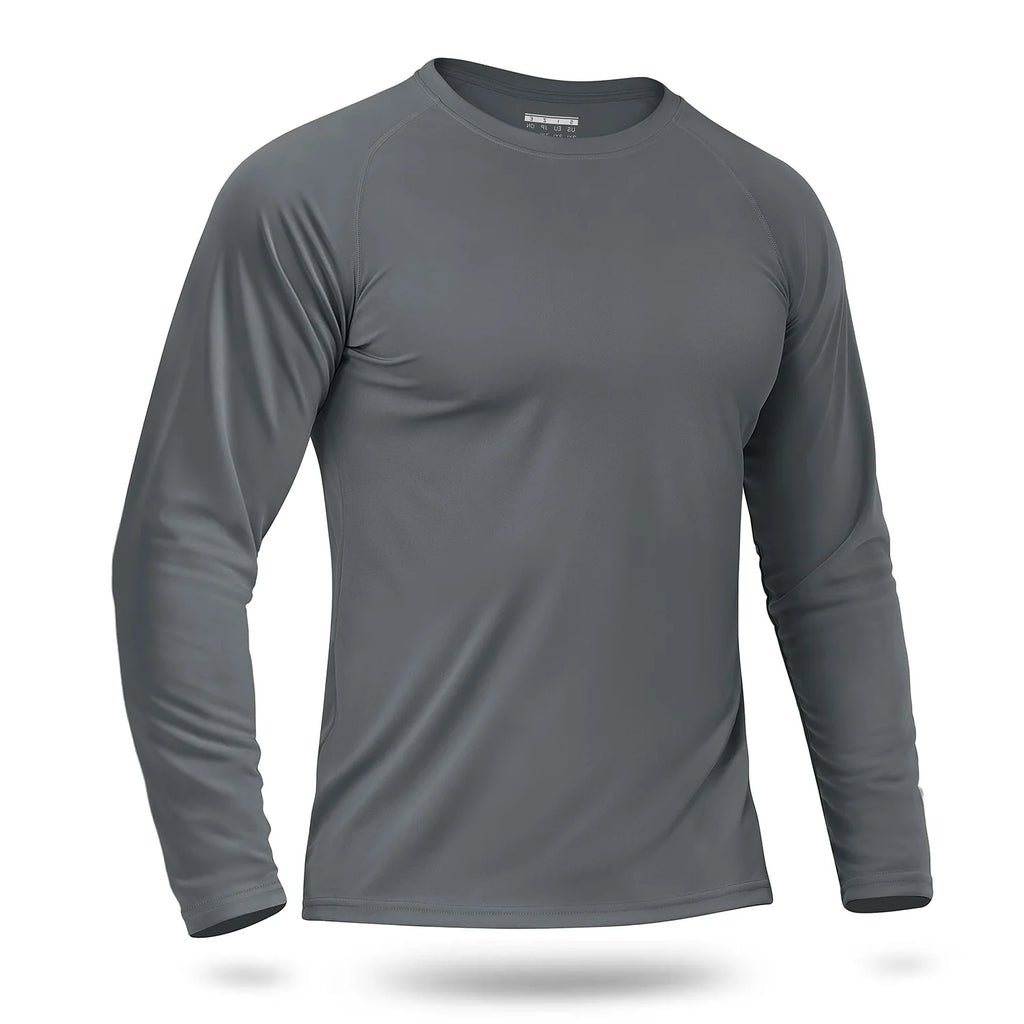Custom LOGO Men's Sun Protection T-Shirt 145g Polyester Long Sleeve Sun Protection T-Shirt Bulk Wholesale