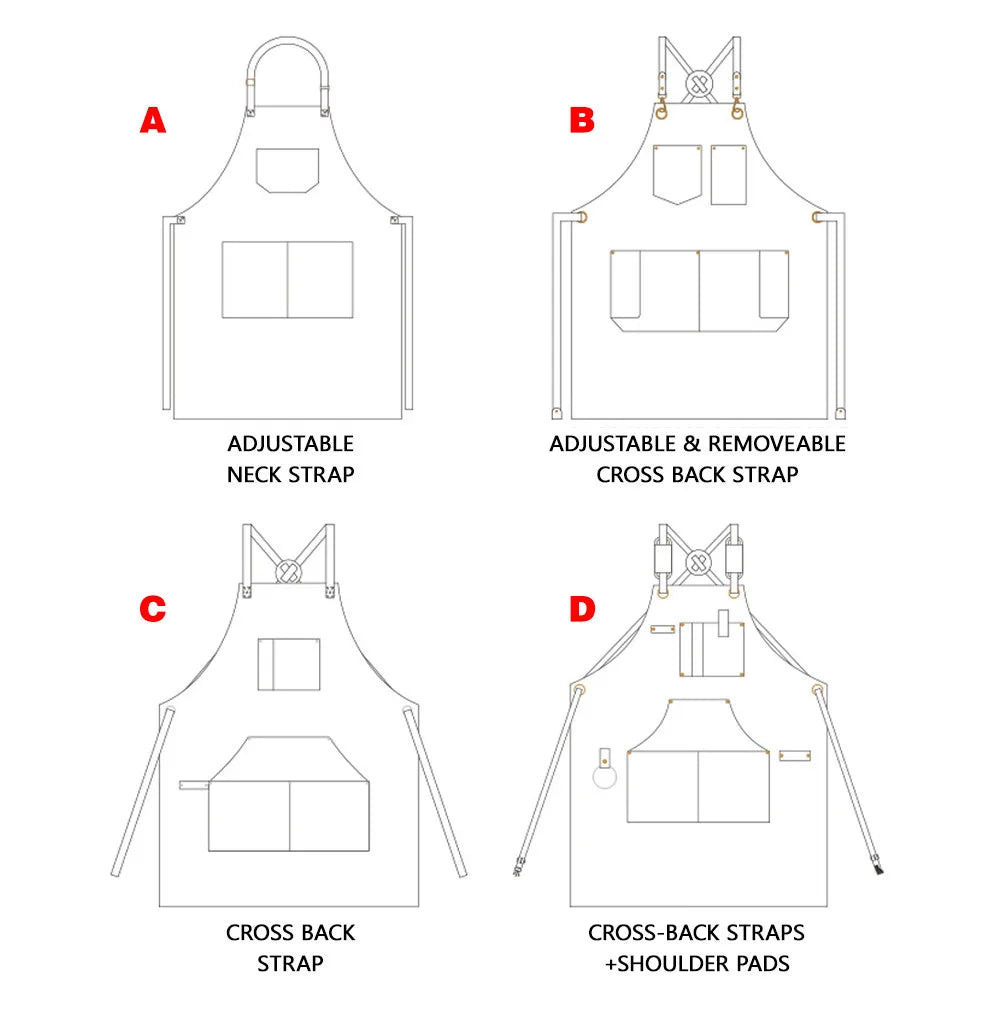 Waterproof Polyurethane-Coated Heavy Polyester Industrial Utility Apron