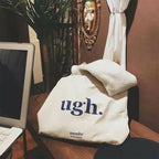 Cotton Canvas Plain Weave Utility Tote Bag