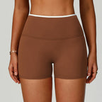 Custom Logo Seamless High Waisted Women Yoga Shorts Activewear