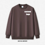 350g 100% Cotton 3D Embossed Sweatshirt | Custom Streetwear Logo Embroidered Crewneck